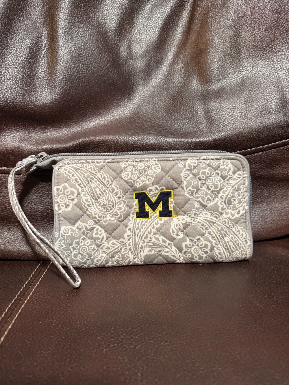 Vera Bradley University of Michigan Grey Wallet NWT
